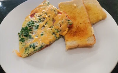 Breakfast Omelette Pizza